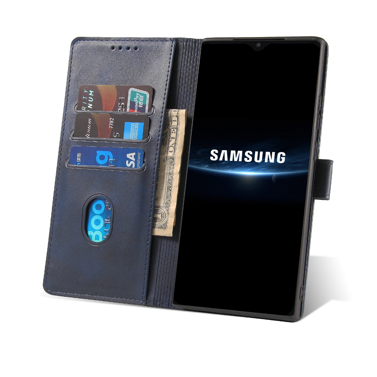 Pokrowiec Magnet Fancy Case niebieski Samsung Galaxy A22 5G / 4