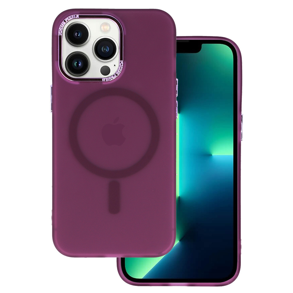 Pokrowiec Magnetic Frosted Case fioletowy Apple iPhone 15 Pro Max