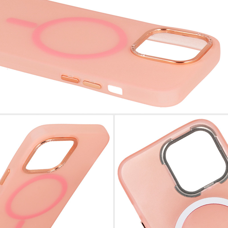 Pokrowiec Magnetic Frosted Case rowy Apple iPhone 15 Pro Max / 7