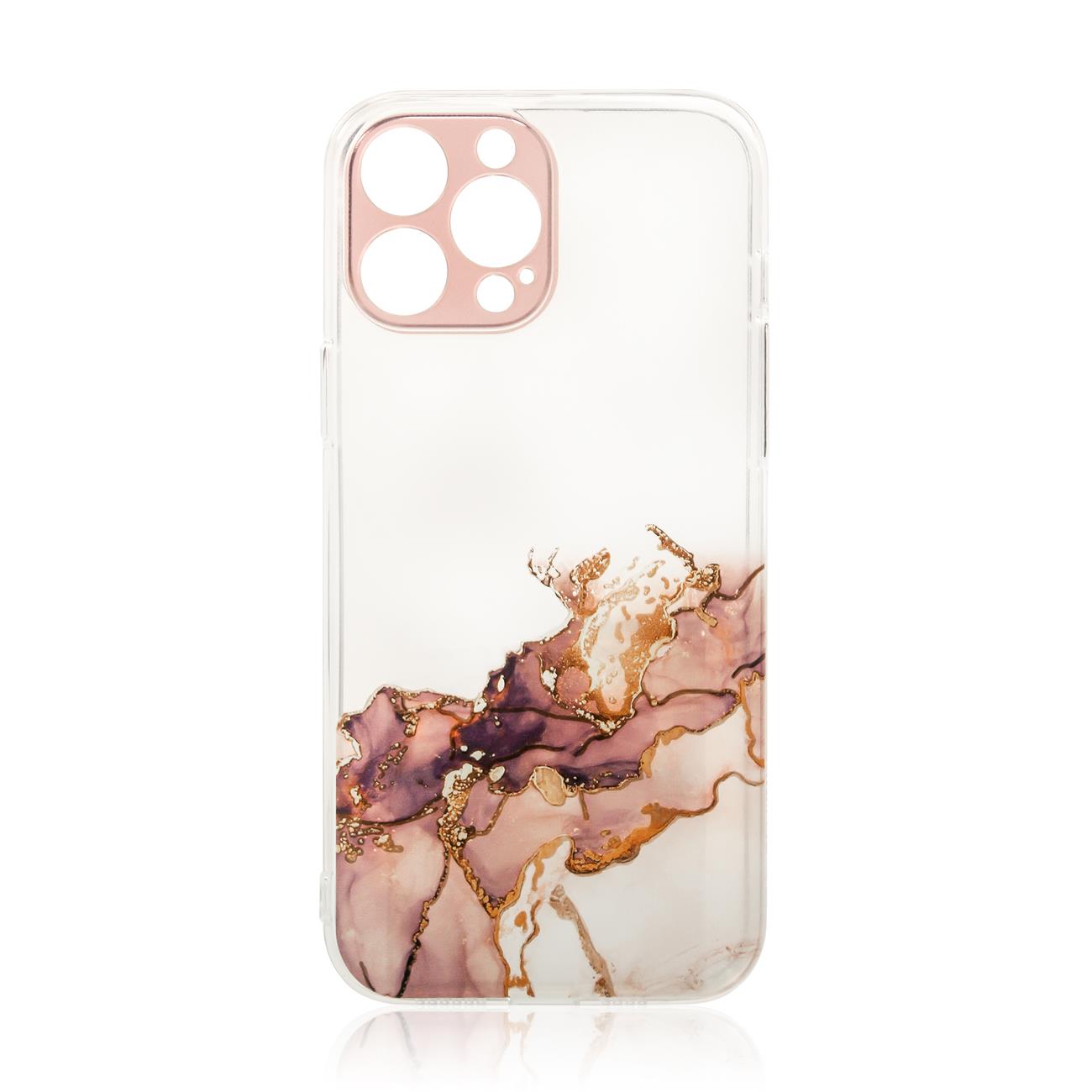 Pokrowiec Marble Case brzowy Apple iPhone 12