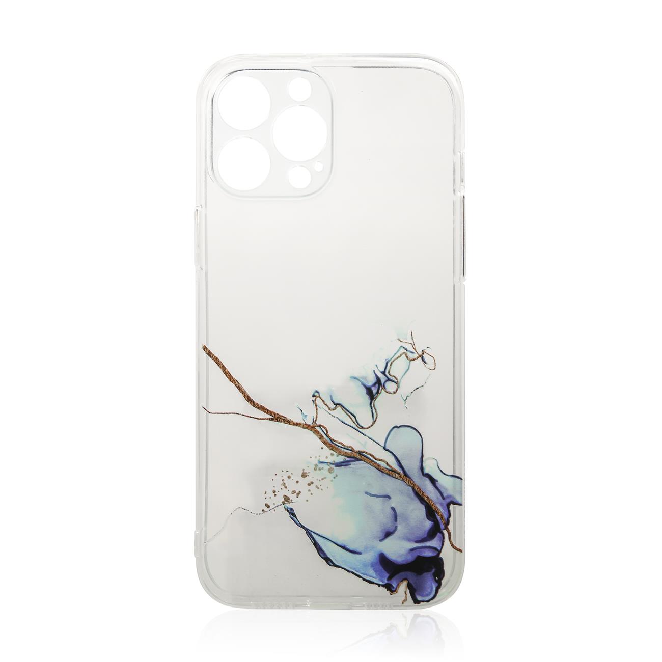 Pokrowiec Marble Case niebieski Apple iPhone 12