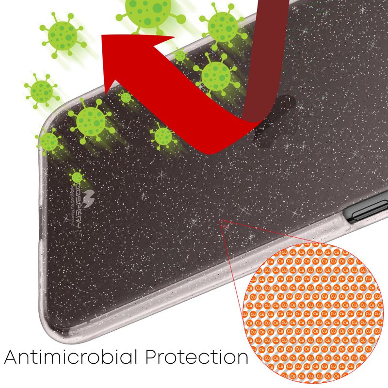 Pokrowiec Mercury Antimicrobial Case Glitter czarny Apple iPhone 12 Pro Max / 2