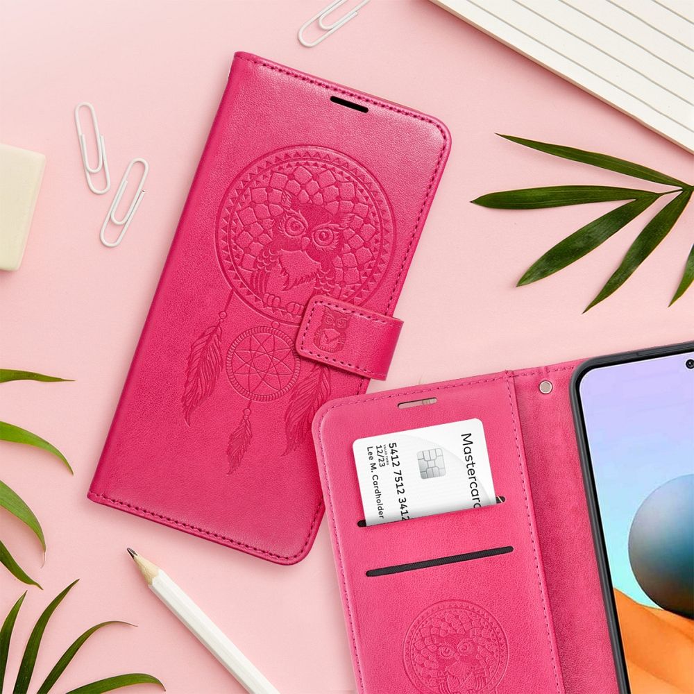 Pokrowiec Mezzo Book apacz Snw malinowy Xiaomi Poco M6 Pro 4G / 8