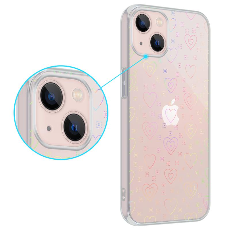 Pokrowiec MX Holo Heart przeroczysty Apple iPhone 13 Mini / 3