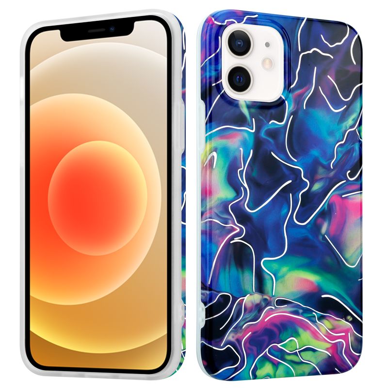 Pokrowiec MX Marble granatowy Apple iPhone XS