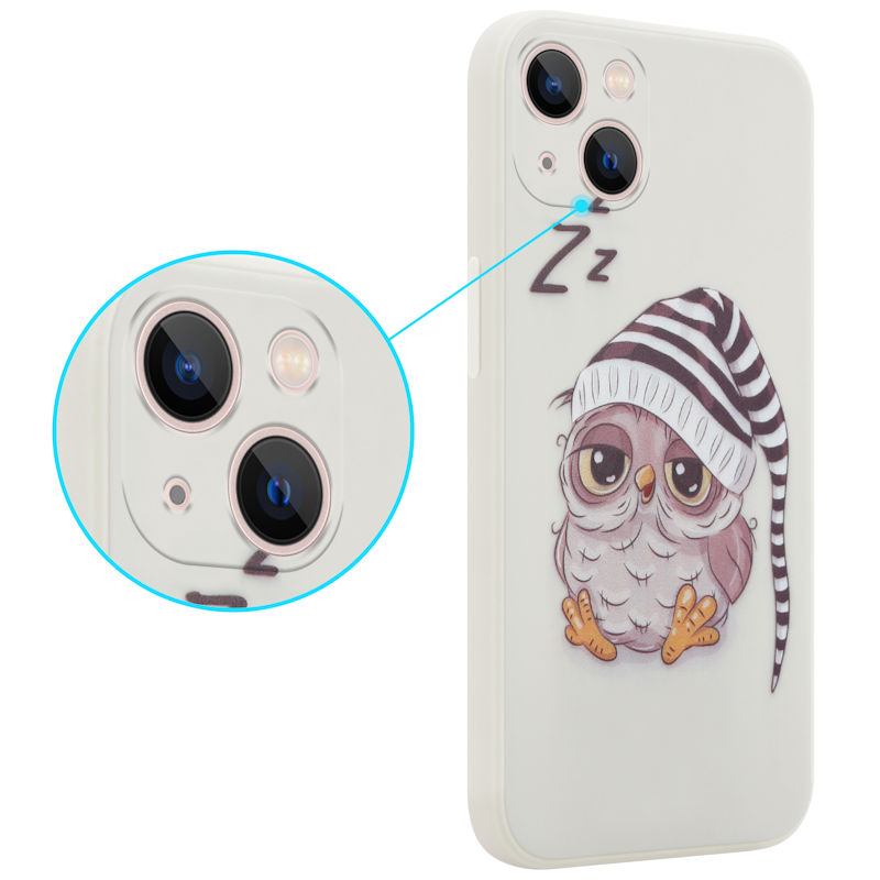 Pokrowiec MX Owl Sleepy beowy Apple iPhone 11 / 2