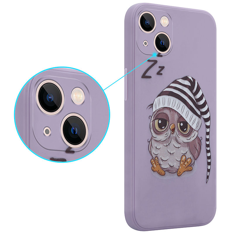 Pokrowiec MX Owl Sleepy fioletowy Apple iPhone 11 / 2