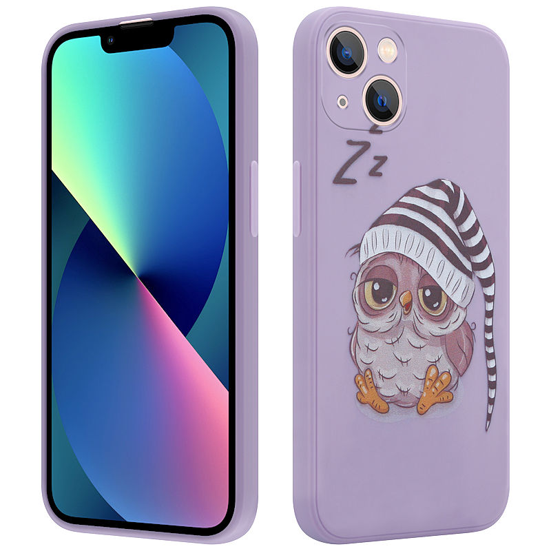 Pokrowiec MX Owl Sleepy fioletowy Apple iPhone 12