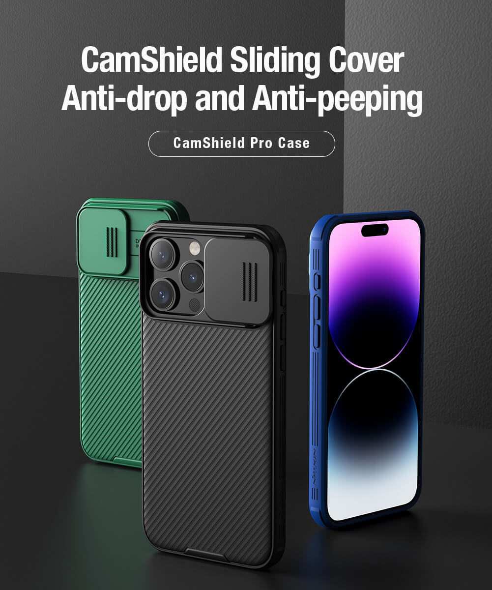 Pokrowiec Nillkin Camshield Pro niebieski Apple iPhone 15 Pro / 11