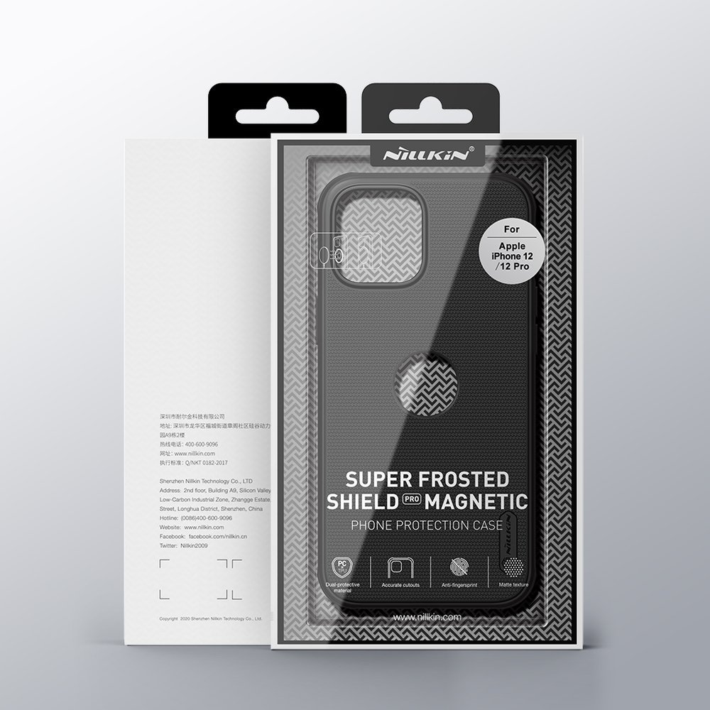 Pokrowiec Nillkin Super Frosted Shield czarny Apple iPhone 12 / 5