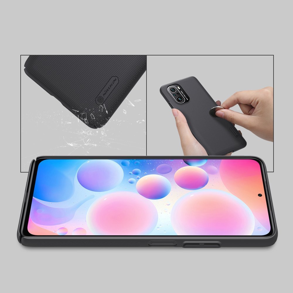 Pokrowiec Nillkin Super Frosted Shield czarny Xiaomi Redmi K40 Pro / 9