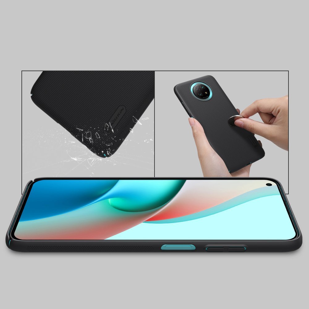 Pokrowiec Nillkin Super Frosted Shield czarny Xiaomi Redmi Note 9T 5G / 8