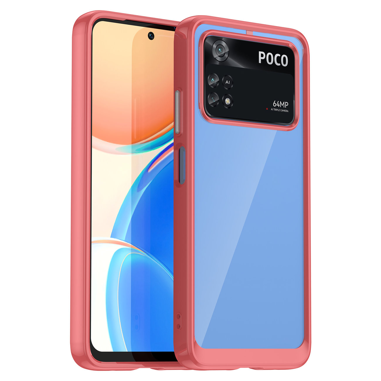 Pokrowiec Outer Space Case czerwony Xiaomi POCO M4 Pro