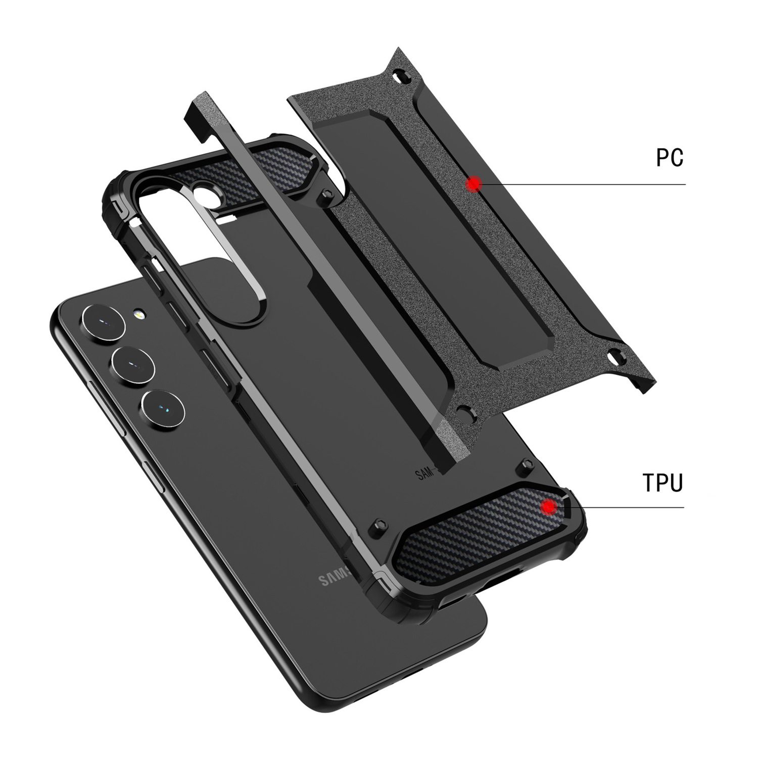 Pokrowiec pancerny Armor Case czarny Xiaomi Redmi 11a / 4