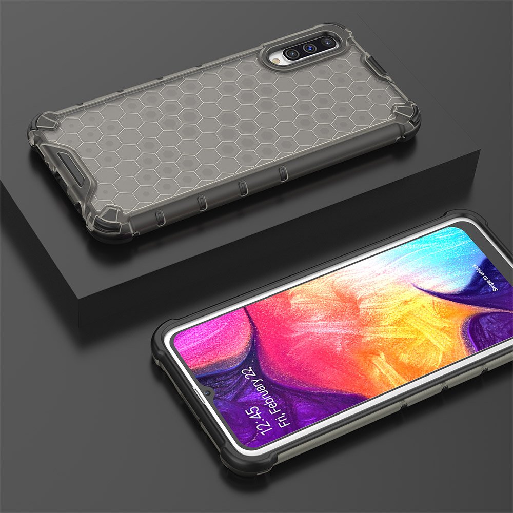 Pokrowiec pancerny Honeycomb czarny Samsung Galaxy A50s / 10