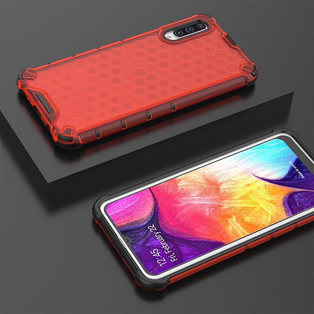 Pokrowiec pancerny Honeycomb czerwony Samsung Galaxy A50s / 10