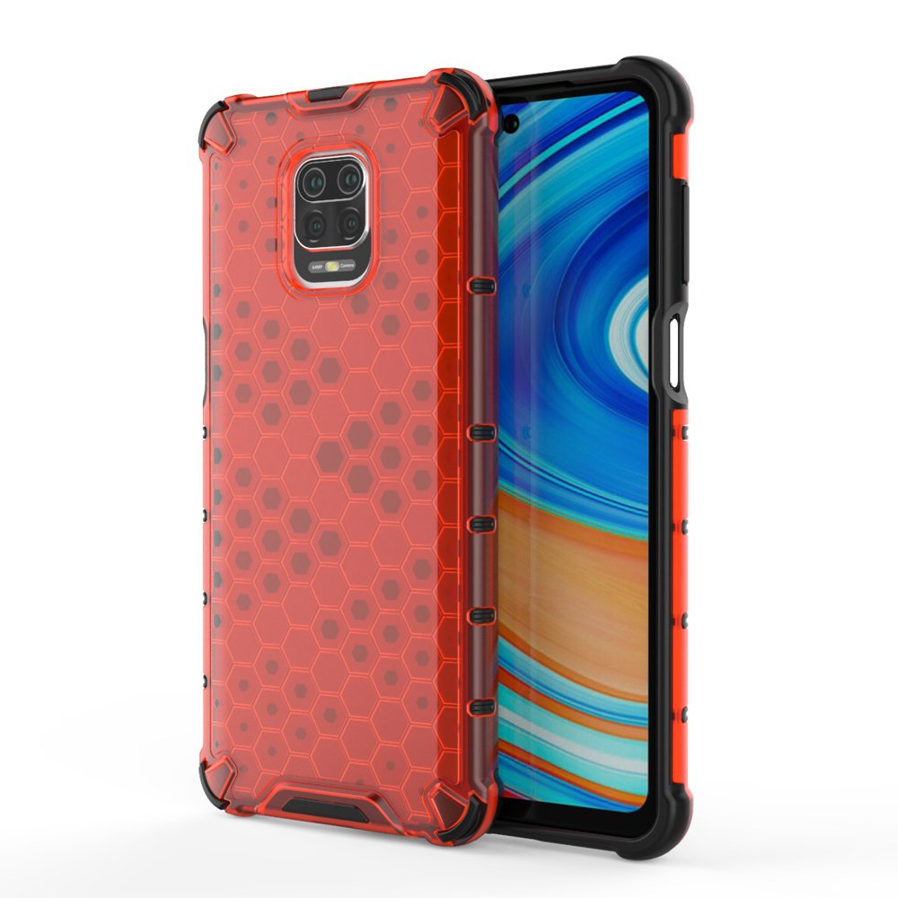 Pokrowiec pancerny Honeycomb czerwony Xiaomi Redmi Note 9S