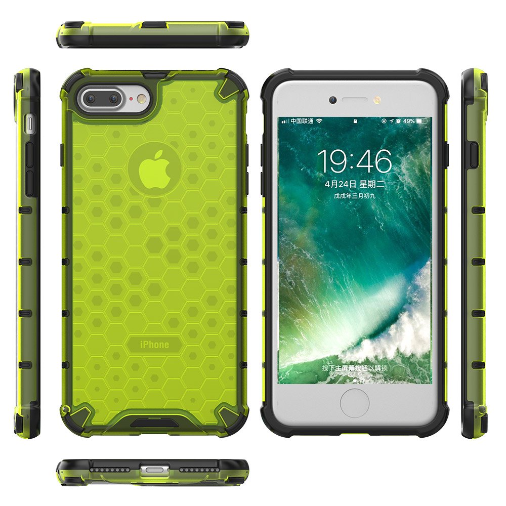 Pokrowiec pancerny Honeycomb zielony Apple iPhone 7 Plus / 7