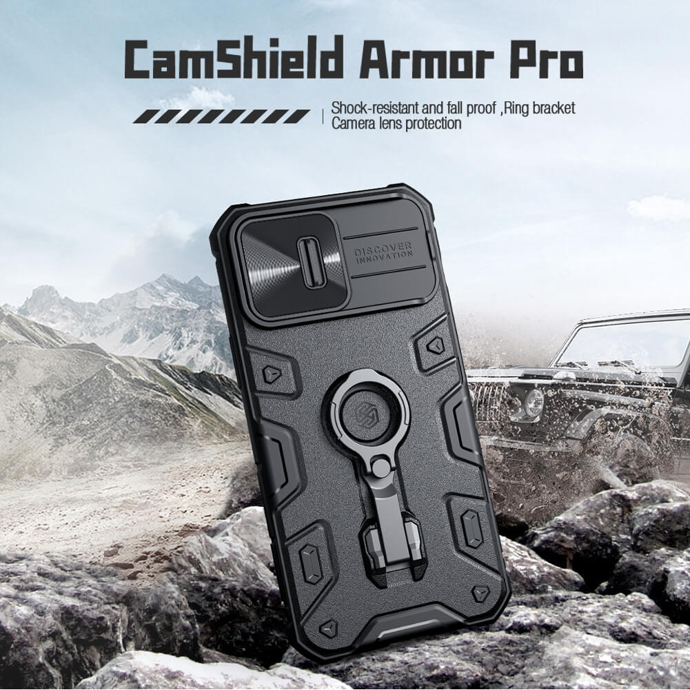 Pokrowiec pancerny Nillkin CamShield Armor czarny Apple iPhone 14 Pro Max / 10