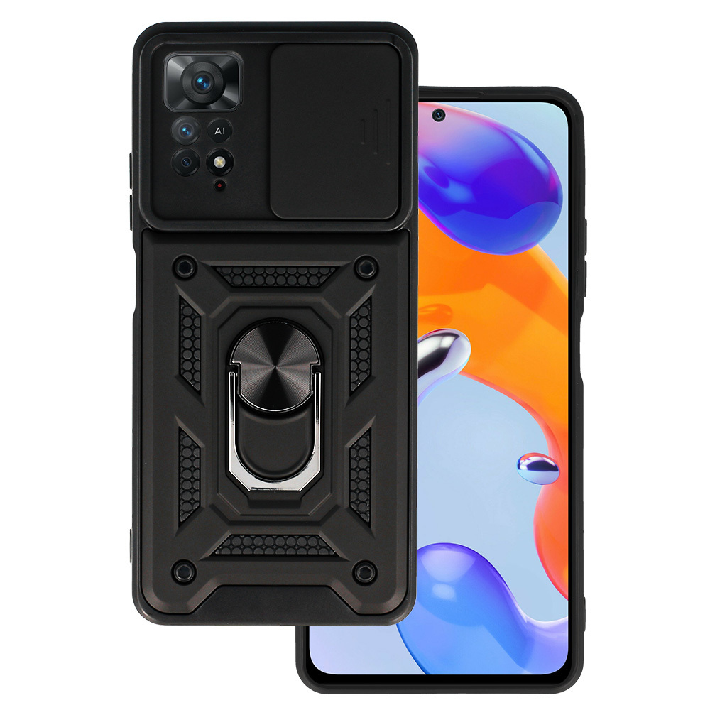 Pokrowiec pancerny Slide Camera Armor Case czarny Xiaomi Redmi Note 11 Pro 5G