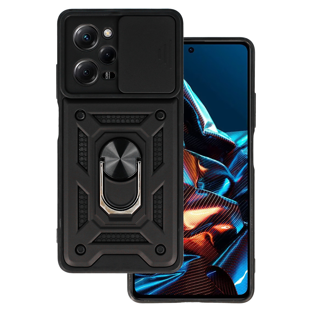 Pokrowiec pancerny Slide Camera Armor Case czarny Xiaomi Redmi Note 12 Pro 5G