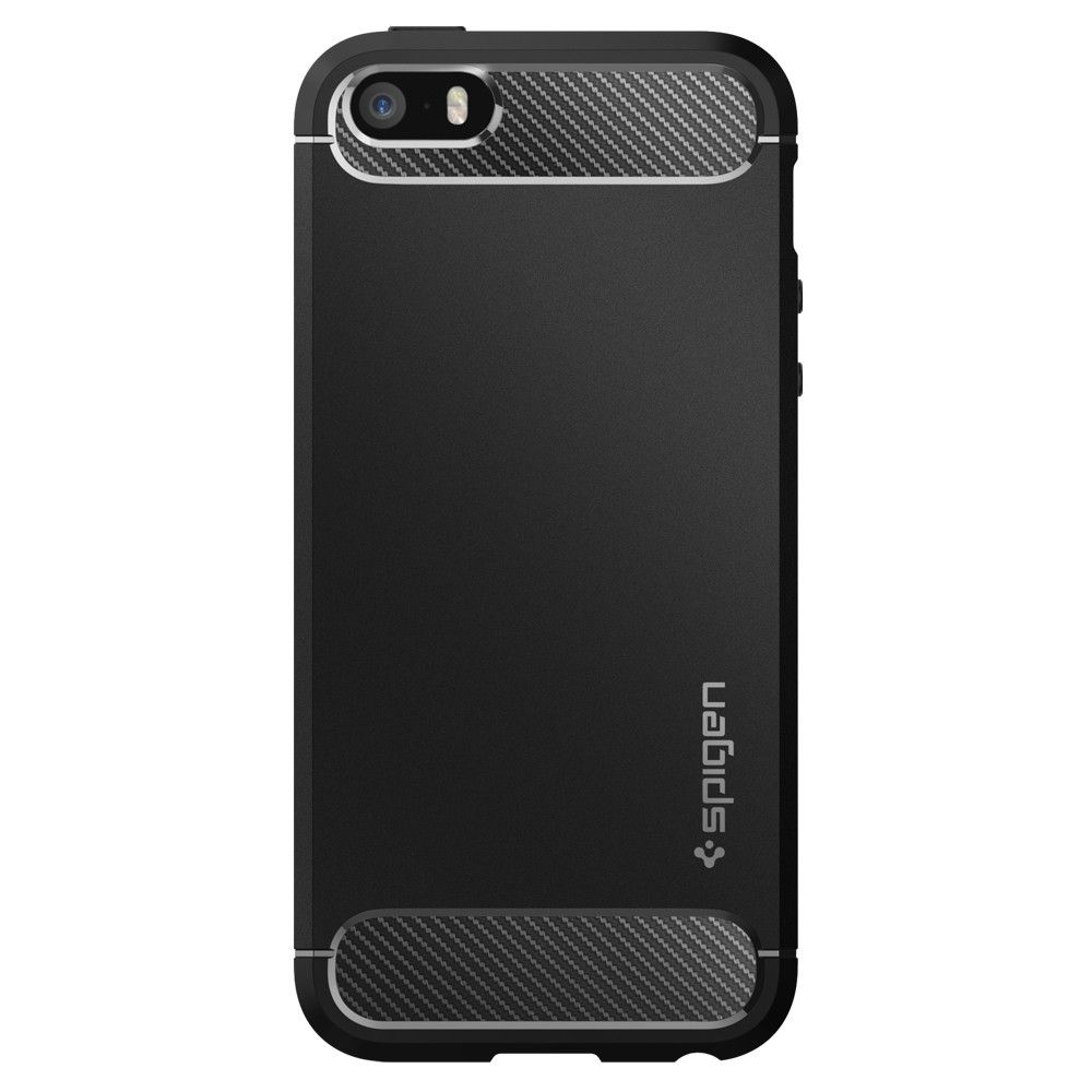 Pokrowiec pancerny Spigen Rugged Armor czarny Apple iPhone 5s / 6