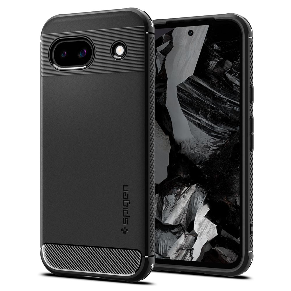 Pokrowiec pancerny Spigen Rugged Armor czarny Google Pixel 8a