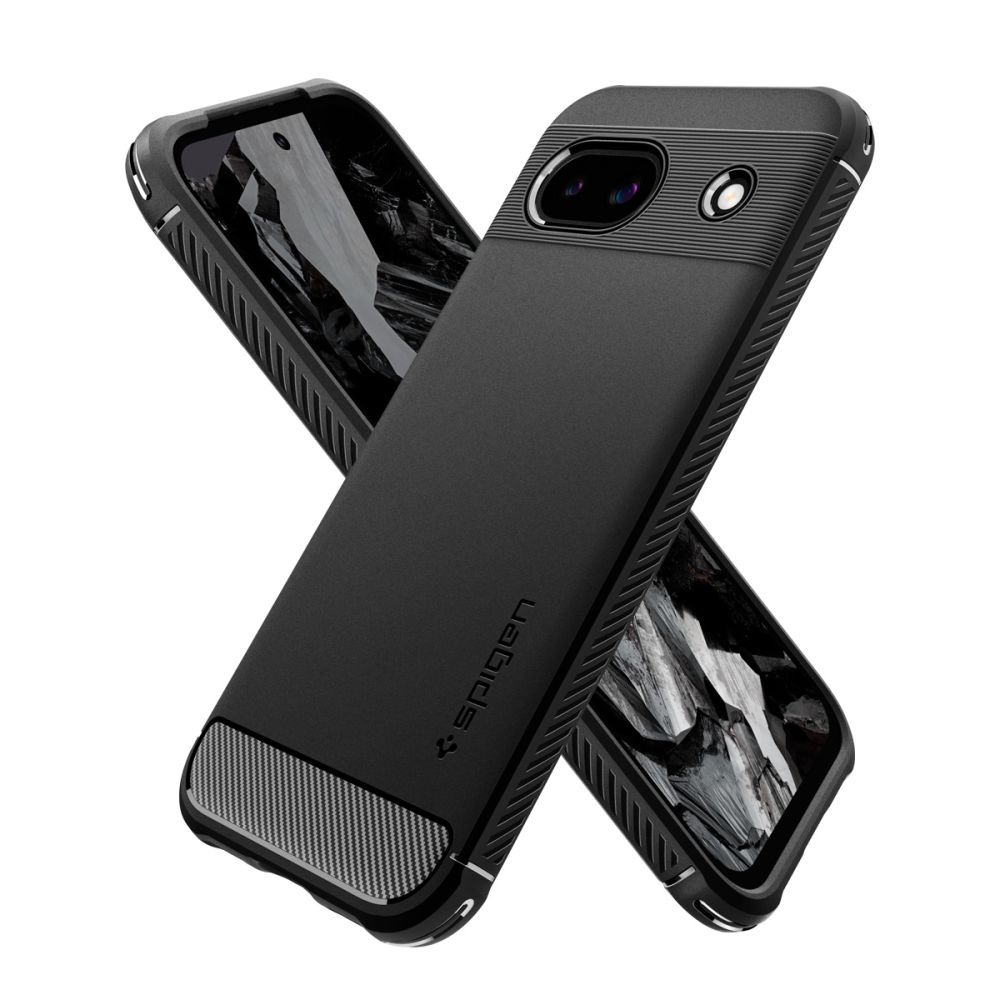 Pokrowiec pancerny Spigen Rugged Armor czarny Google Pixel 8a / 12