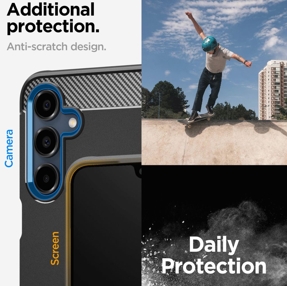 Pokrowiec pancerny Spigen Rugged Armor czarny Samsung Galaxy A16 4G / 12