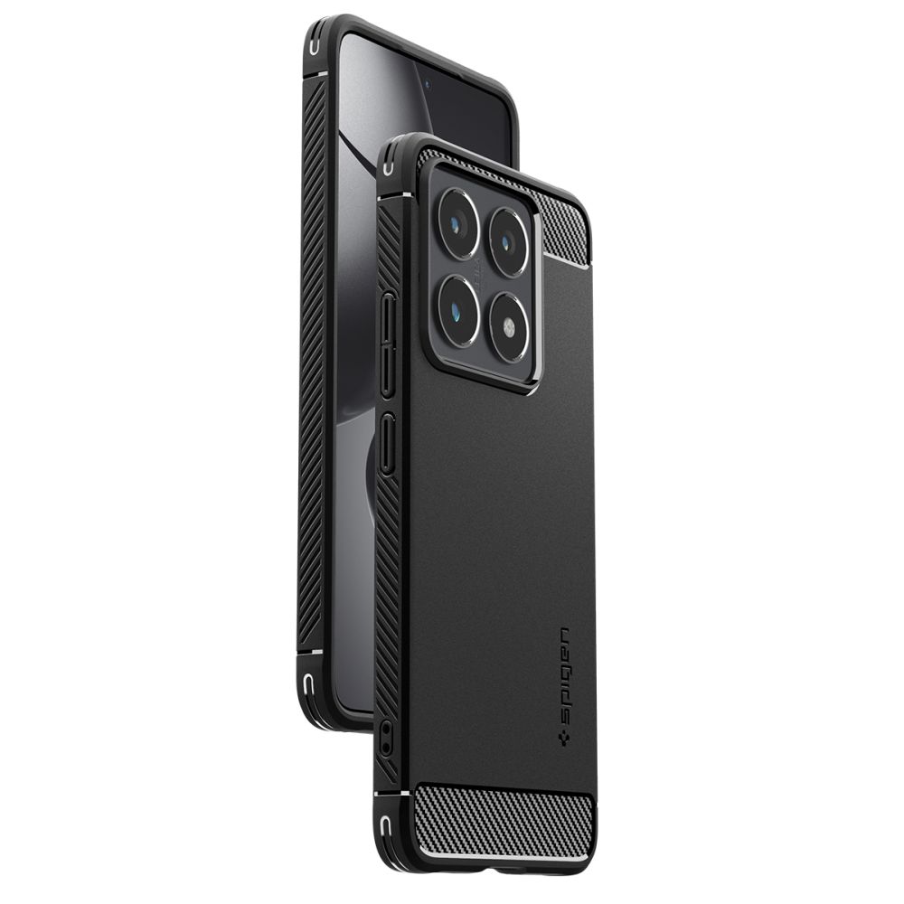 Pokrowiec pancerny Spigen Rugged Armor czarny Xiaomi 14T Pro / 9