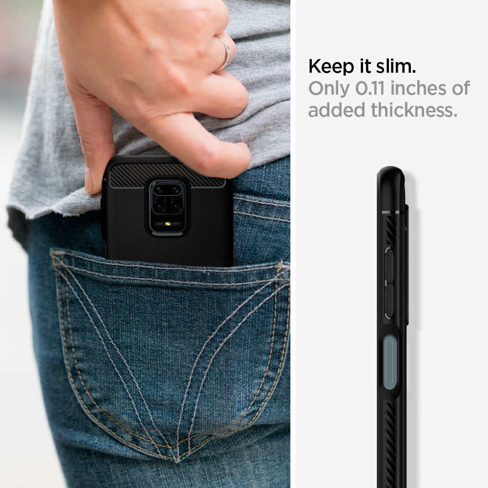 Pokrowiec pancerny Spigen Rugged Armor czarny Xiaomi Redmi 9 Pro / 4