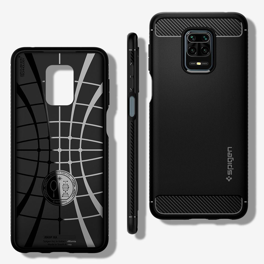 Pokrowiec pancerny Spigen Rugged Armor czarny Xiaomi Redmi 9 Pro / 7