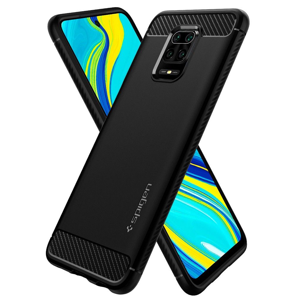 Pokrowiec pancerny Spigen Rugged Armor czarny Xiaomi Redmi 9 Pro / 8