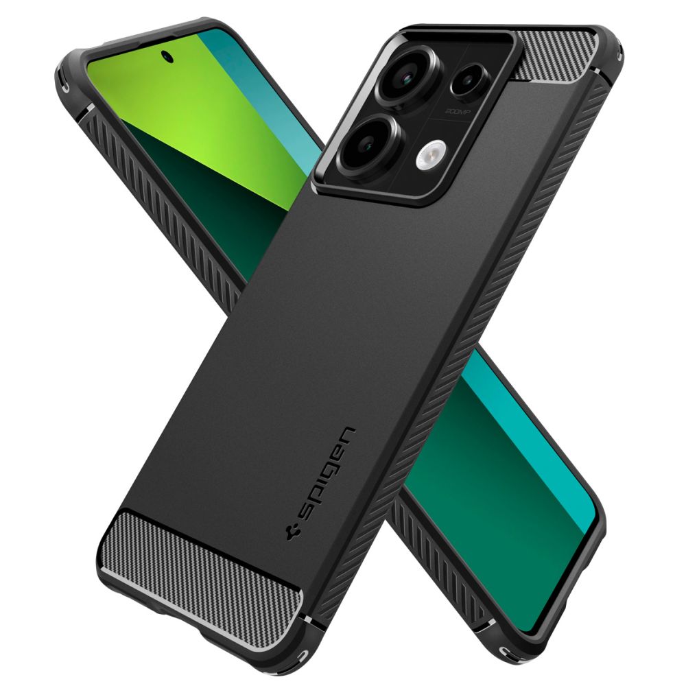 Pokrowiec pancerny Spigen Rugged Armor czarny Xiaomi Redmi Note 13 Pro 5G / 6