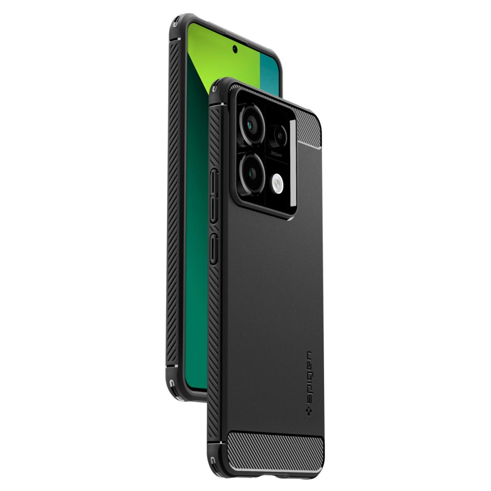 Pokrowiec pancerny Spigen Rugged Armor czarny Xiaomi Redmi Note 13 Pro 5G / 8