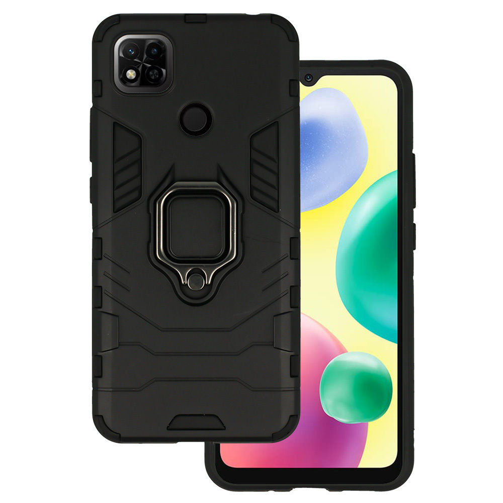 Pokrowiec Ring Armor Case czarny Xiaomi Redmi 10A