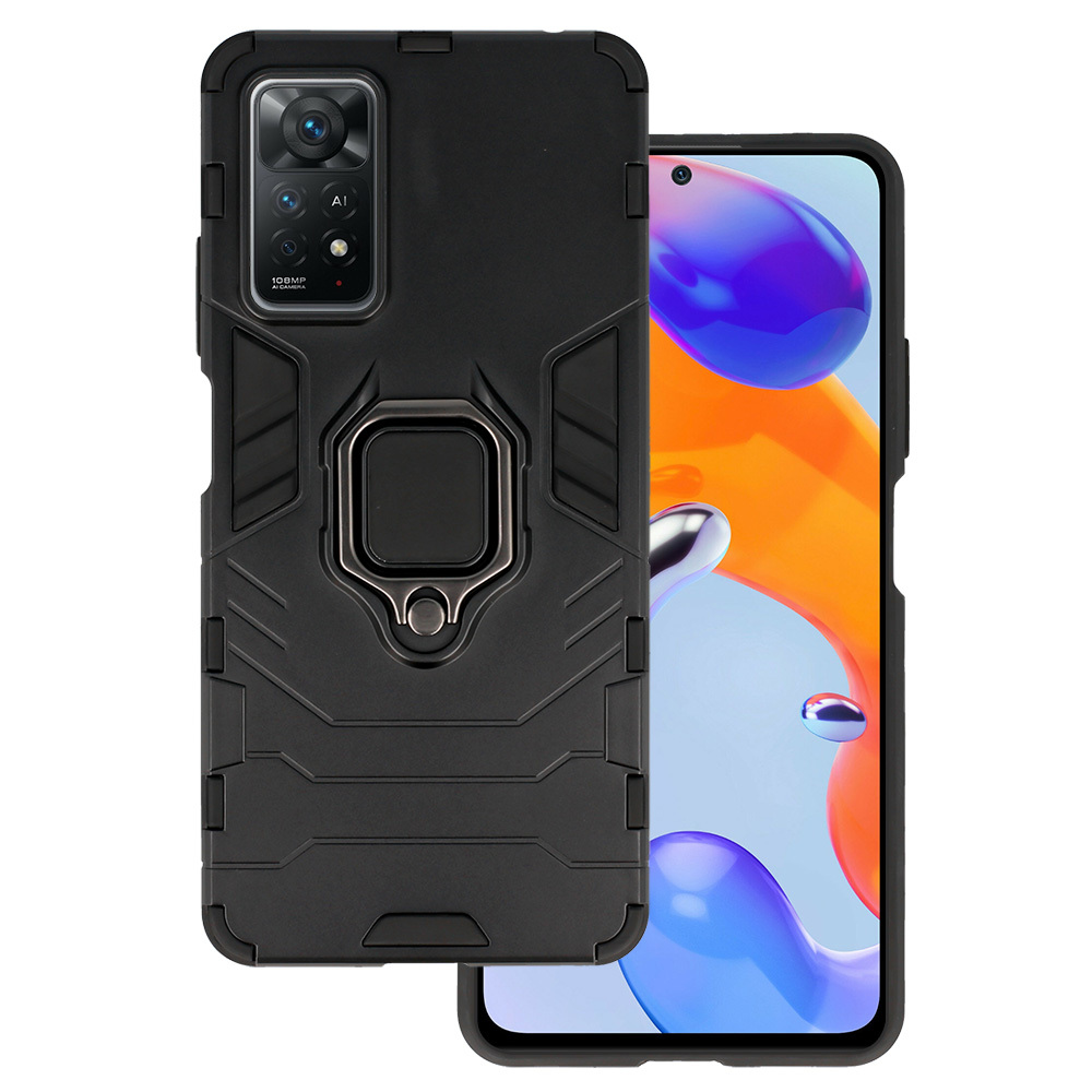 Pokrowiec Ring Armor Case czarny Xiaomi Redmi Note 11 Pro 5G