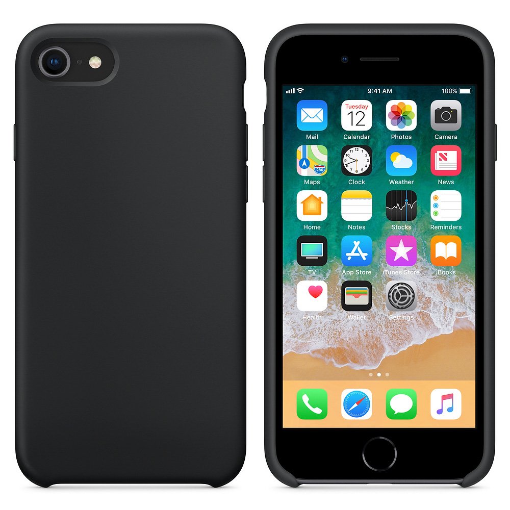 Pokrowiec Silicone Case czarny Apple iPhone SE 2020 / 3