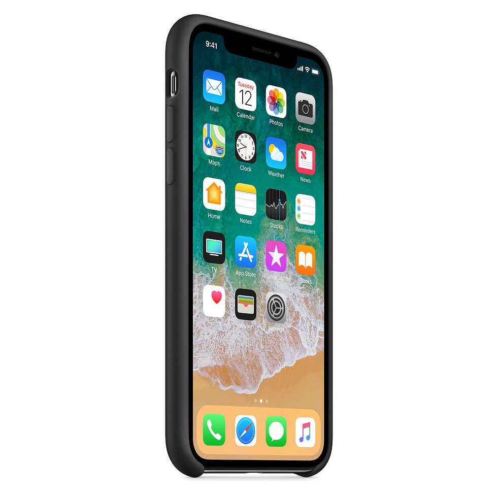 Pokrowiec Silicone Case czarny Apple iPhone X / 3