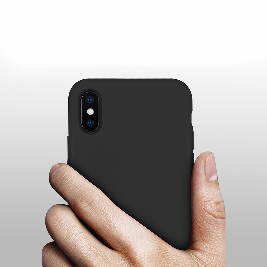 Pokrowiec Silicone Case czarny Apple iPhone X / 7
