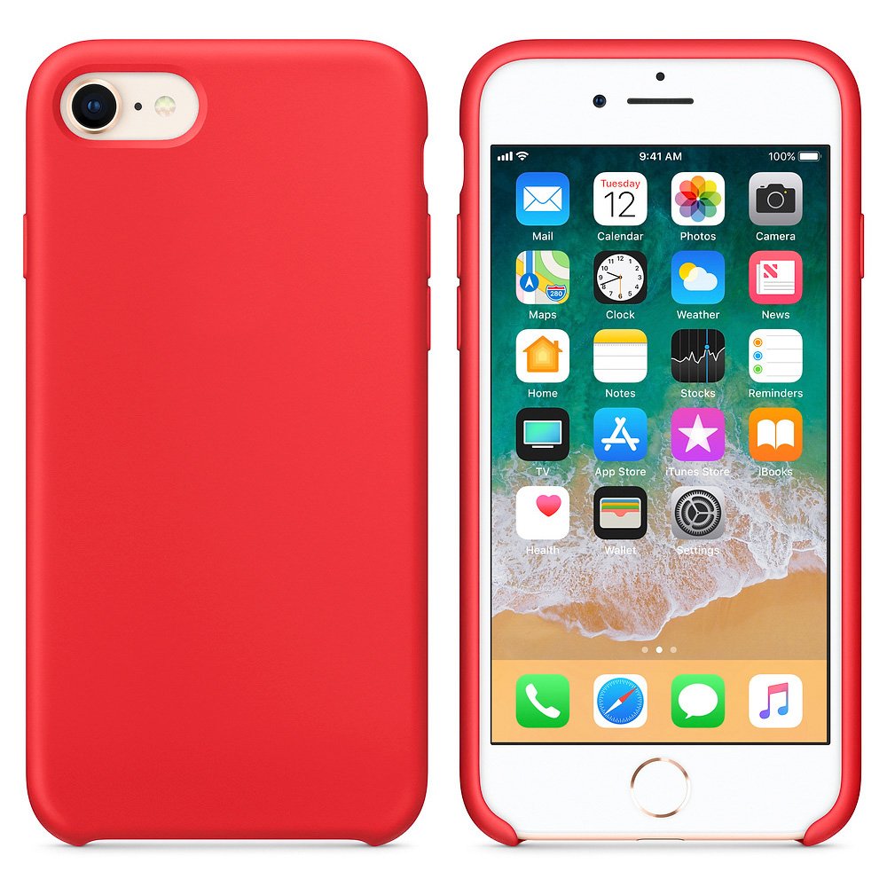 Pokrowiec Silicone Case czerwony Apple iPhone SE 2020 / 2