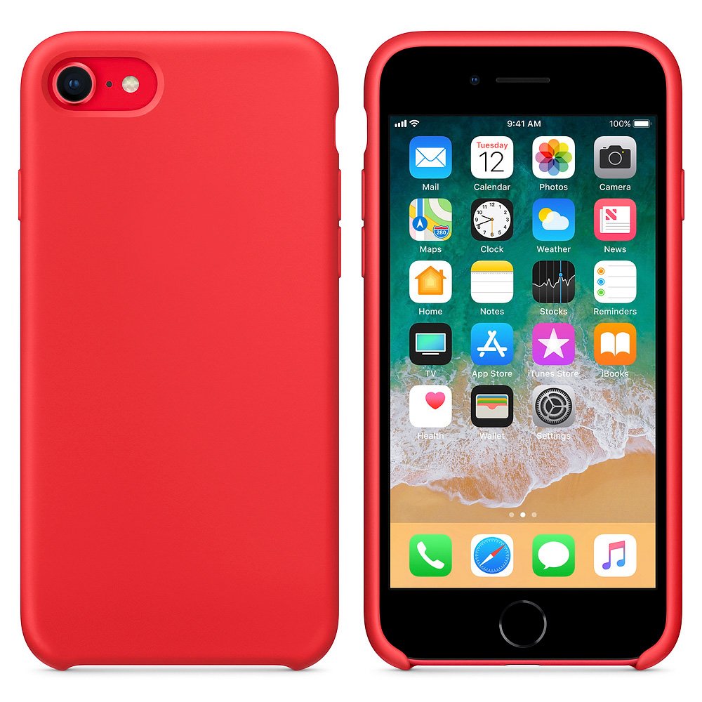 Pokrowiec Silicone Case czerwony Apple iPhone SE 2020 / 3