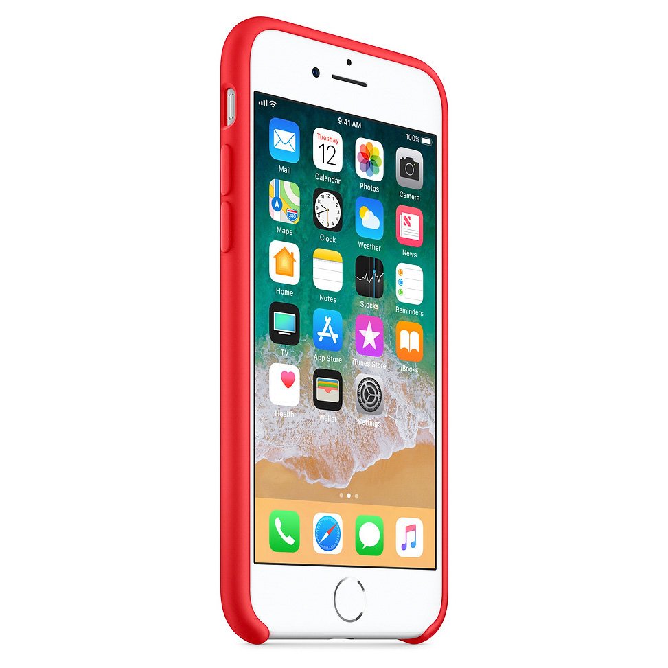 Pokrowiec Silicone Case czerwony Apple iPhone SE 2020 / 4