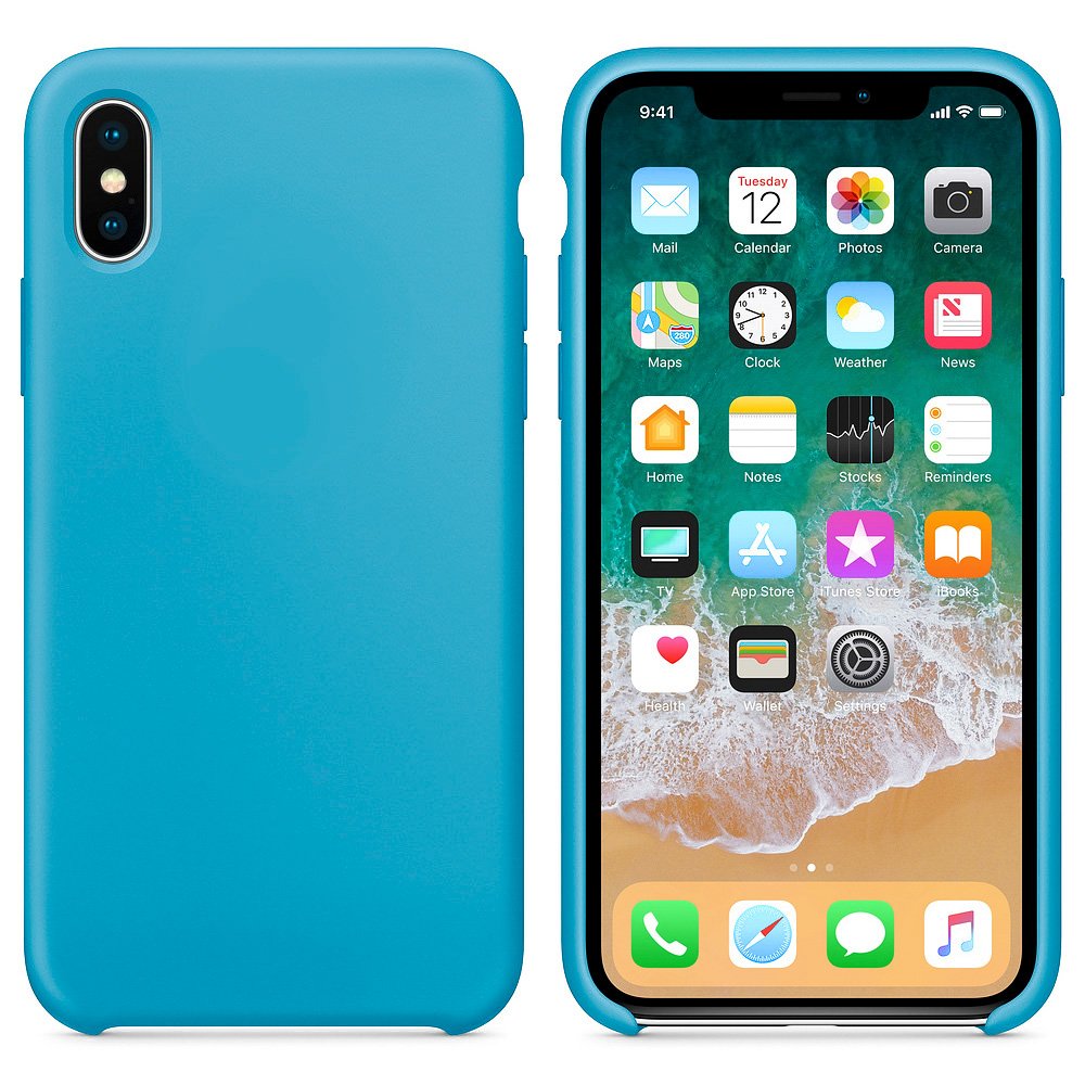 Pokrowiec Silicone Case niebieski Apple iPhone X / 2