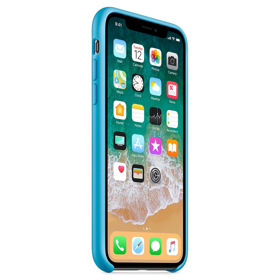 Pokrowiec Silicone Case niebieski Apple iPhone X / 3