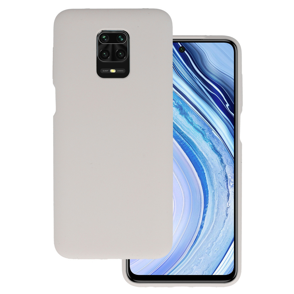 Pokrowiec Silicone Lite Case beowy Xiaomi Redmi Note 9 Pro