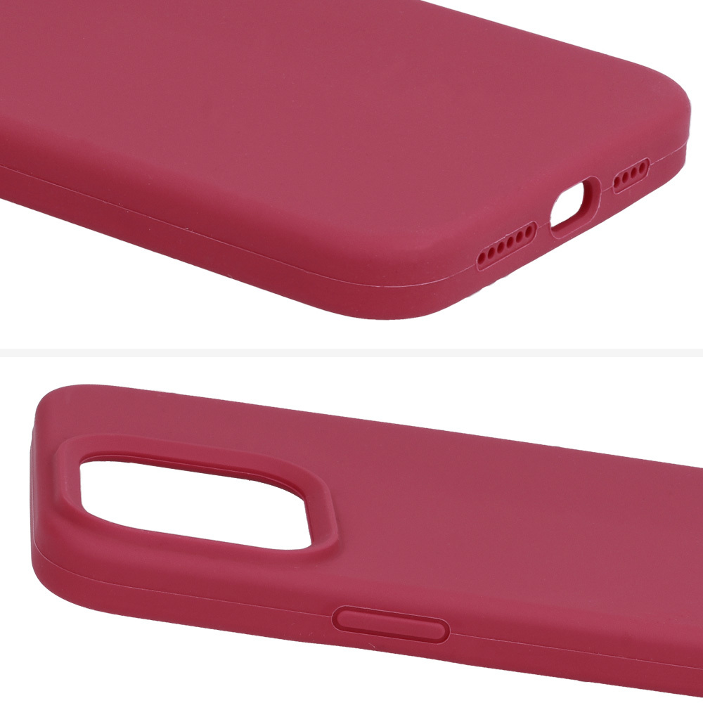 Pokrowiec Silicone Lite Case bordowy Apple iPhone 12 / 5