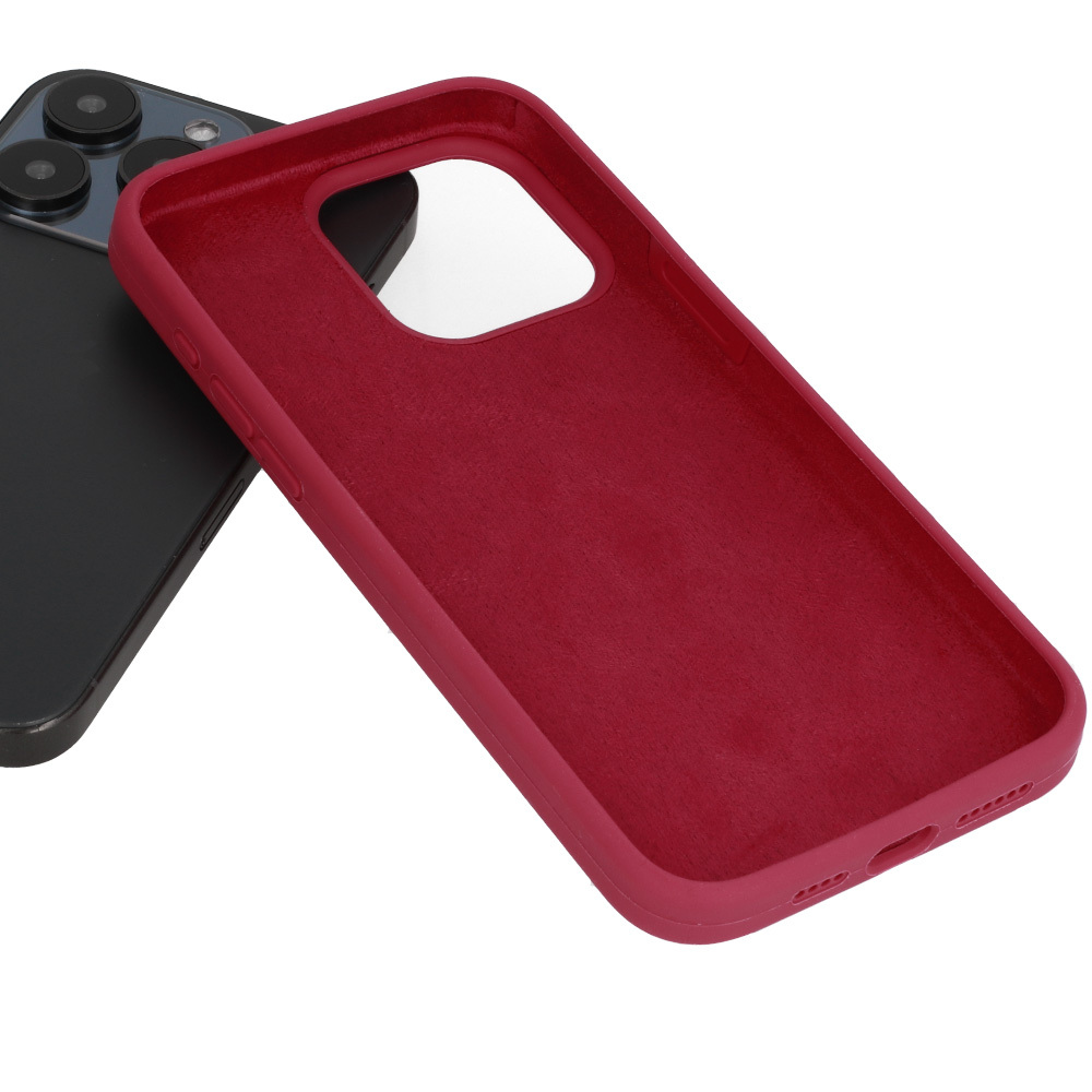 Pokrowiec Silicone Lite Case bordowy Xiaomi Redmi 14C / 4