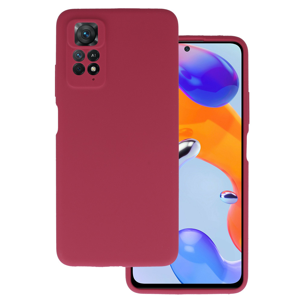 Pokrowiec Silicone Lite Case bordowy Xiaomi Redmi Note 11 Pro 5G