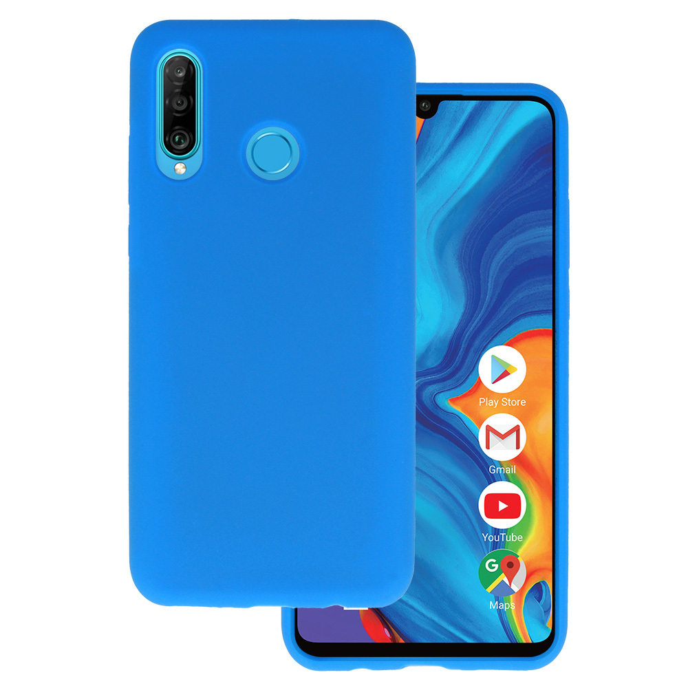 Pokrowiec Silicone Lite Case niebieski Huawei P30 Lite